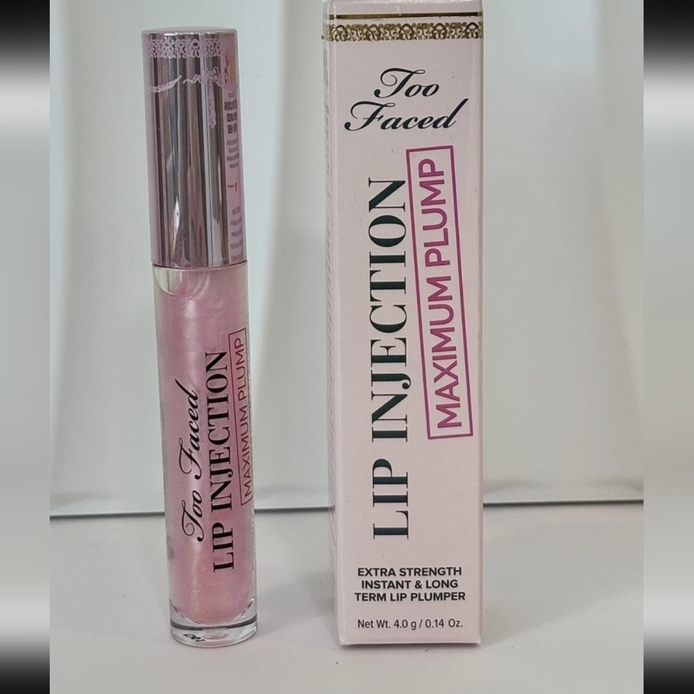 Too Faced Pink Lip Balm Gloss Plumping Formula New